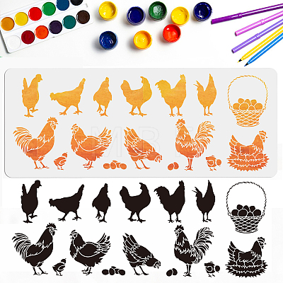 PET Hollow Out Drawing Painting Stencils DIY-WH0426-0004-1