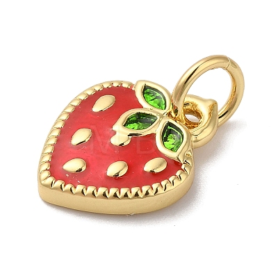 Rack Plating Brass Enamel Charms X-KK-B092-25G-1