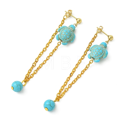 304 Stainless Steel Dangle Stud Earrings for Women EJEW-JE07233-1