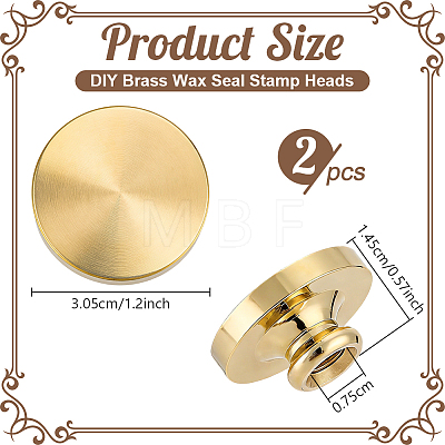 DIY Scrapbook Blank Brass Wax Seal Stamp Heads DIY-WH0899-902B-03-1