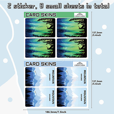 Rectangle PVC Plastic Waterproof Card Stickers Kit DIY-WH0539-001-1