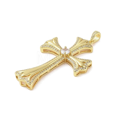 Real 18K Gold Plated Brass Micro Pave Cubic Zirconia Pendants KK-A209-07G-G-1