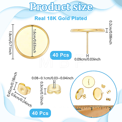 304 Stainless Steel Stud Earring Findings STAS-UN0064-99B-1