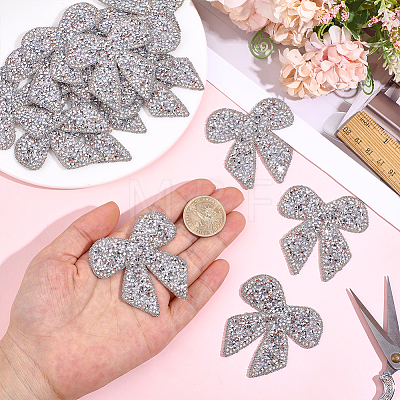 15Pcs Rhinestone Embroider Self-adhesion Thread Iron on/Sew On Patches PATC-ME0001-41A-1