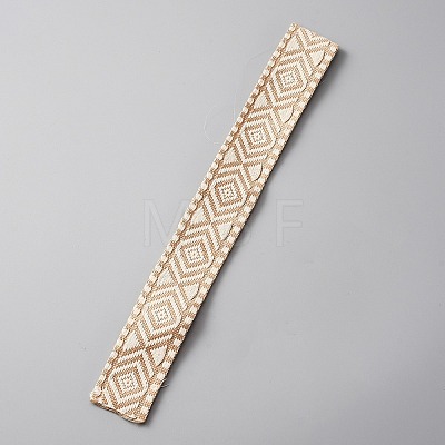 Rhombus Pattern Polyester Woven Belt Ornament Accessories FIND-WH0128-01-1