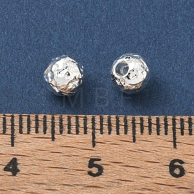 304 Stainless Steel Hammered Round Spacer Beads SA-CBA37BC-01A-S-1