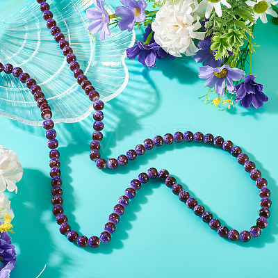 1 Strand Baking Paint Glass Beads Strands DGLA-TADJ0001-02A-1