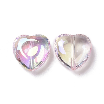 UV Plating Rainbow Iridescent Acrylic Beads PACR-H001-10-1