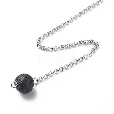 Natural Mixed Gemstone Pointed Dowsing Pendulums PALLOY-JF01901-1