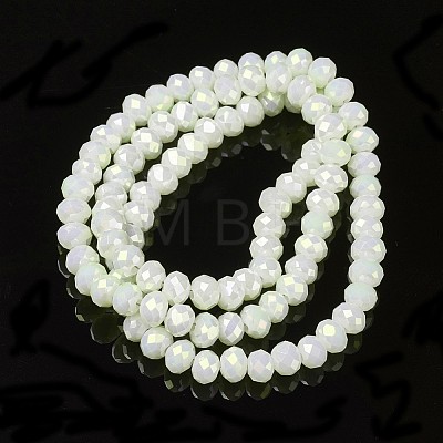 Electroplate Opaque Glass Beads Strands EGLA-A034-P6mm-T15-1