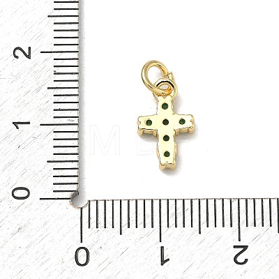 Brass Micro Pave Cubic Zirconia Pendants KK-A293-20G-05-1