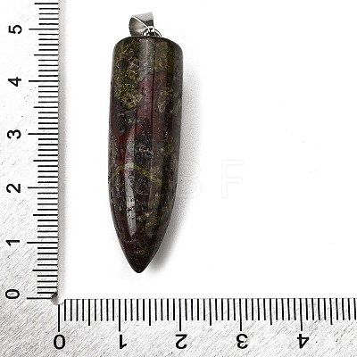 Natural Dragon Blood Pointed Pendants G-F820-12Q-1