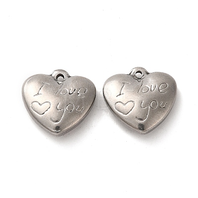 Non-Tarnish Valentine's Day 304 Stainless Steel Pendants STAS-E193-15P-1