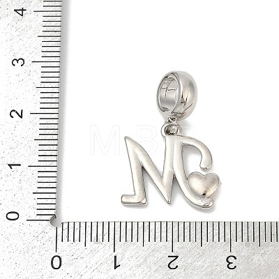 Brass European Dangle Charms KK-Z097-01M-GP-1