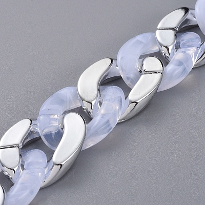 Handmade Imitation Gemstone Style Acrylic Curb Chains AJEW-JB00524-1