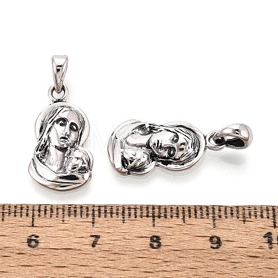 925 Sterling Silver Religion Pendants STER-N016-131AS-1