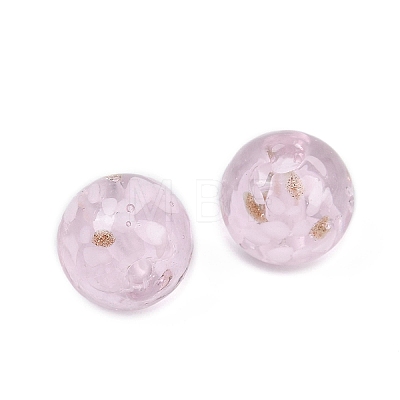 Handmade Gold Sand Lampwork Beads LAMP-H069-03D-1