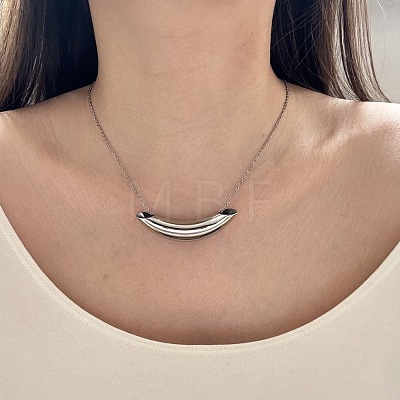 304 Stainless Steel Pendant Necklaces for Women WG936A8-02-1