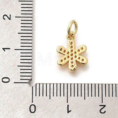 Brass Micro Pave Orange Cubic Zirconia Pendants KK-L225-016G-1