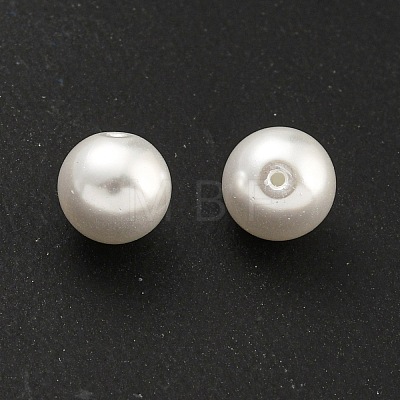 Baking Painted Pearlized Glass Pearl Round Beads HY-S004-01F-1