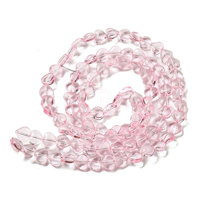 Baking Paint Transparent Glass Beads Strands DGLA-A08-T8mm-KD03-1