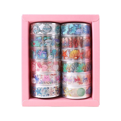 Sea Animal Transparent PET Decorative Tapes PW-WG70747-01-1