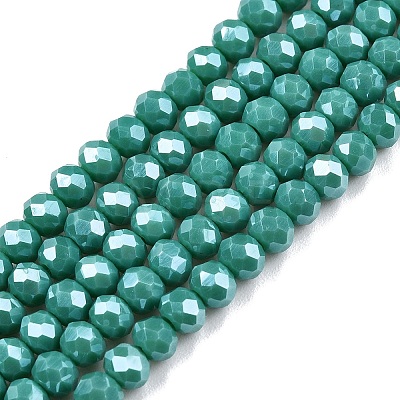 Electroplate Glass Beads Strands EGLA-A044-P4mm-A31-1