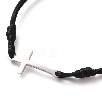 Adjustable Nylon Braided Bead Bracelets BJEW-JB05626-02-1