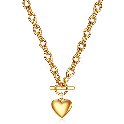Heart 304 Stainless Steel Pendant OT Necklaces FS-WGBF13B-07-1