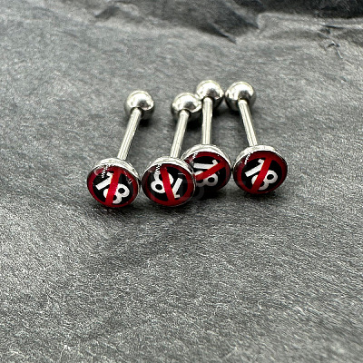 Titanium Steel Tongue Rings WG8D8C3-03-1