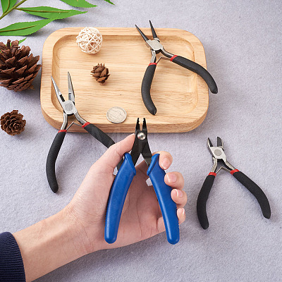 Kissitty Carbon Steel Jewelry Pliers PT-YS0001-01-1