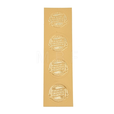 Self Adhesive Gold Foil Embossed Stickers DIY-WH0163-70B-1