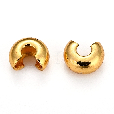 Brass Crimp Bead Covers X-KK-I681-13B-1