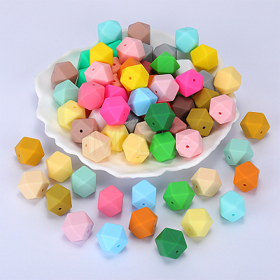 Hexagonal Silicone Beads SI-JX0020A-118-1