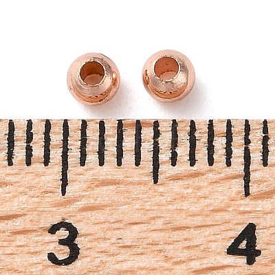 Rack Plating Brass Spacer Beads KKB-I709-03C-RG-1