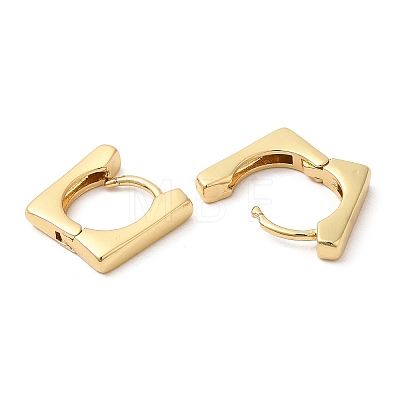 Rack Plating Brass Square Hoop Earrings EJEW-D061-07G-1