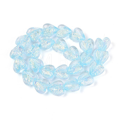 Handmade Foil Lampwork Beads Strands FOIL-T008-08E-1