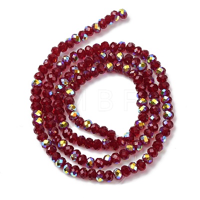 Electroplate Transparent Glass Beads Strands EGLA-A046-01A-09-1