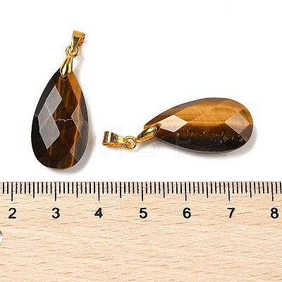 Natural Tiger Eye Pendants G-L614-D03-G04-1