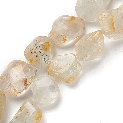 Natural White Topaz Beads Strands G-C027-01-1