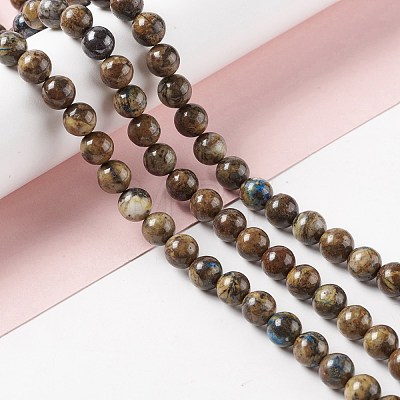Natural Chrysocolla Beads Strands G-E584-03B-1