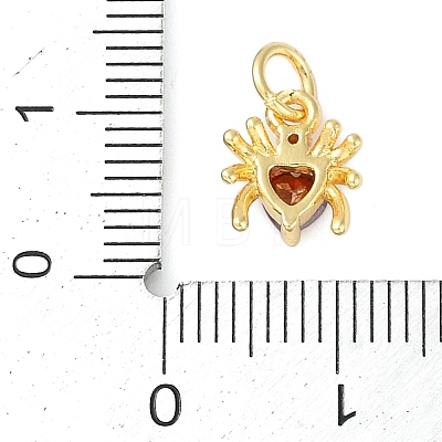 Brass Micro Pave Cubic Zirconia Pendants KK-S390-03G-02-1