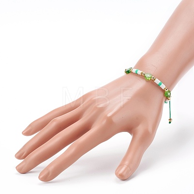 Adjustable Nylon Thread Braided Beads Bracelets BJEW-JB06140-1