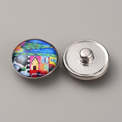 Brass Jewelry Snap Buttons BUTT-WH0028-04K-1