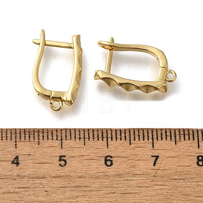 Rack Plating Brass Hoop Earring Findings EJEW-H143-03G-1