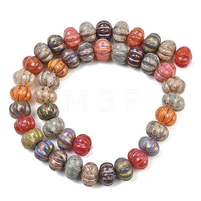 Painted Glass Beads GL-CBA4370-09-1