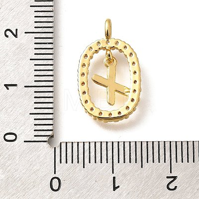 Brass Micro Pave Cubic Zirconia Pendants ZIRC-P123-01G-X01-1