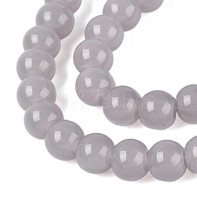 Imitation Jade Glass Beads Strands GLAA-T032-J6mm-10-1