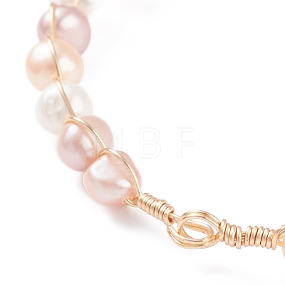 Natural Cultured Freshwater Pearl Beaded Bracelets for Women BJEW-JB07724-02-1