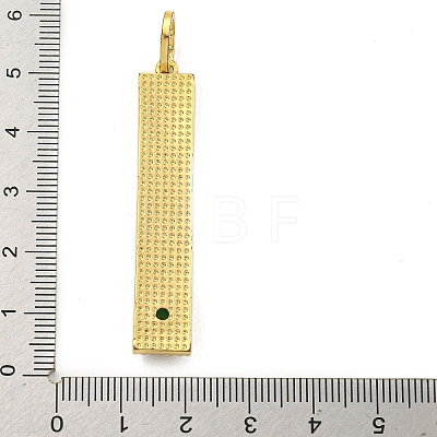 Real 18K Gold Plated Brass Micro Pave Cubic Zirconia Pendants KK-R159-07B-G-1